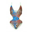 Lovely Basic Hollow-out Multicolor Plus Size One-piece Swimwear